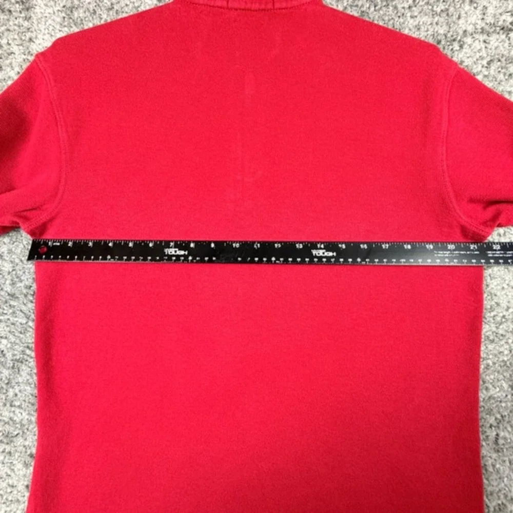 Polo Ralph Lauren Men's Size M Red Estate Rib Pony‎ Cotton 1/4 Pullover Sweater